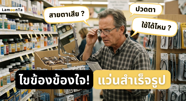 ไขข้อข้องใจ!! ใส่แว่นสำเร็จรูปสายตาจะเสียไหม, ทำไมใส่แล้วปวดหัว…จริงๆแล้วใส่ได้หรือเปล่า ?